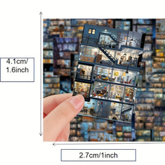 54pcs Apartment Sticker Packs for Phone Laptop Skateboard Decoration