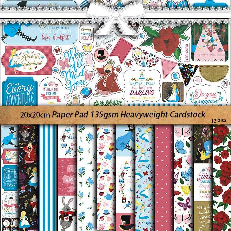 10 Sheets Large Size Alice Paper for Journal Decoration DIY Crafts