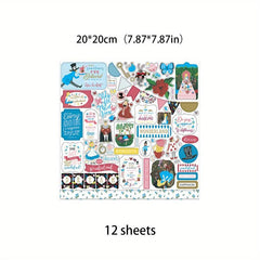 10 Sheets Large Size Alice Paper for Journal Decoration DIY Crafts