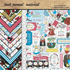 10 Sheets Large Size Alice Paper for Journal Decoration DIY Crafts