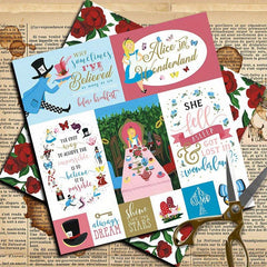 10 Sheets Large Size Alice Paper for Journal Decoration DIY Crafts