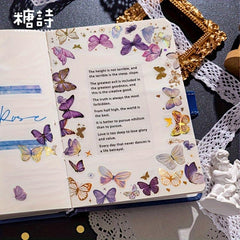 1pc PET 3D Hot Stamping Flat Sticker Butterfly