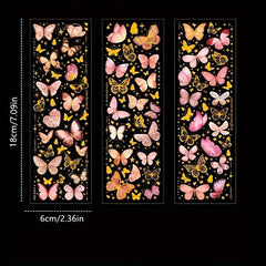 1pc PET 3D Hot Stamping Flat Sticker Butterfly
