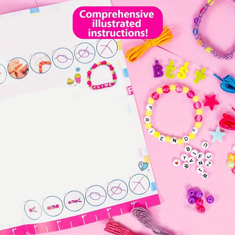 1100pcs Beads Bracelet Making Kit Girls' Lovely Bracelet Necklace DIY Craft