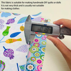 4pcs Quilted Cotton Fabric Bundles Flower Patterns DIY Sewing