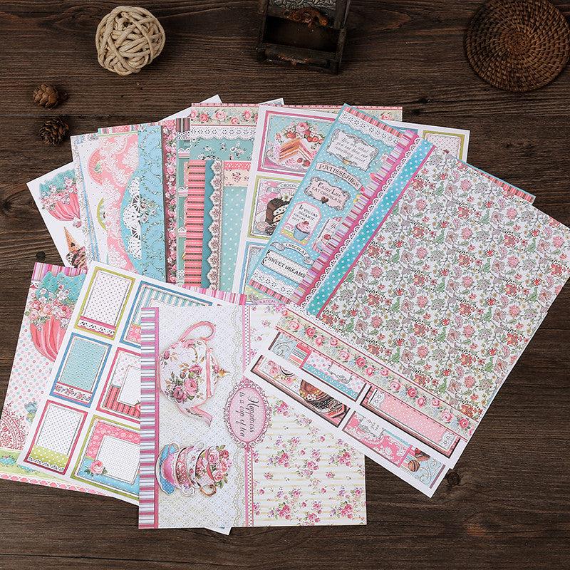 16pcs Paper Vintage Dessert Journal For DIY Gift