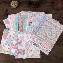 16pcs Paper Vintage Dessert Journal For DIY Gift