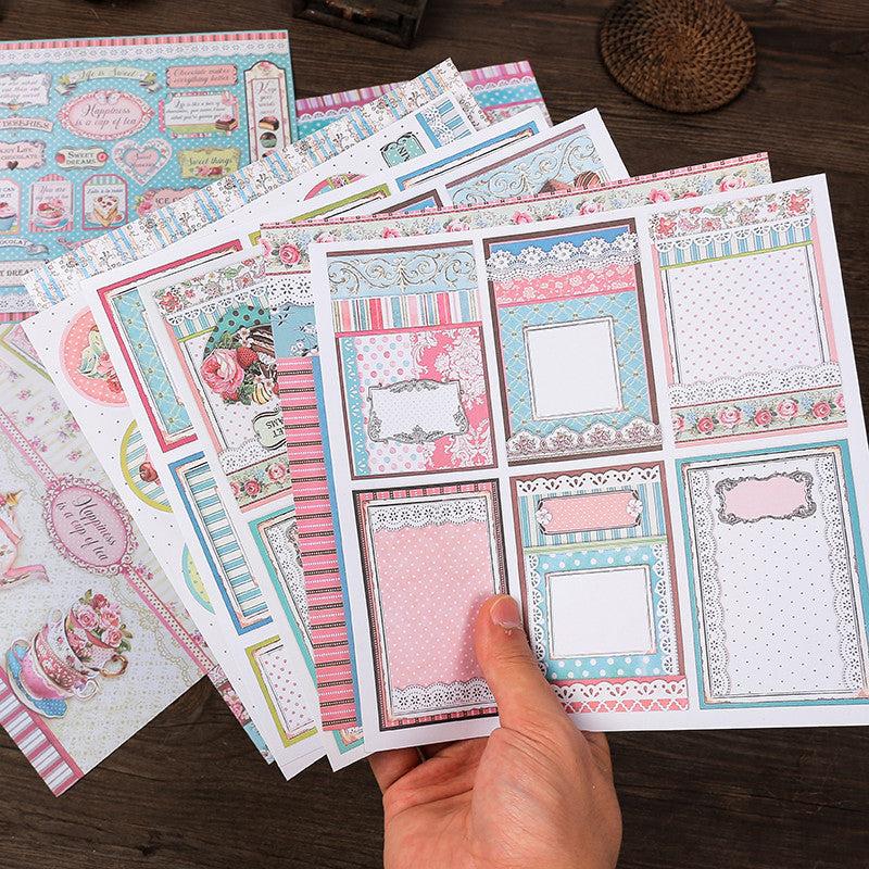 16pcs Paper Vintage Dessert Journal For DIY Gift