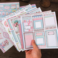 16pcs Paper Vintage Dessert Journal For DIY Gift