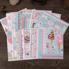 16pcs Paper Vintage Dessert Journal For DIY Gift