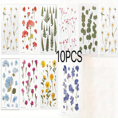 Simulation Flower Transparent Stickers for DIY Art, Durable Gift