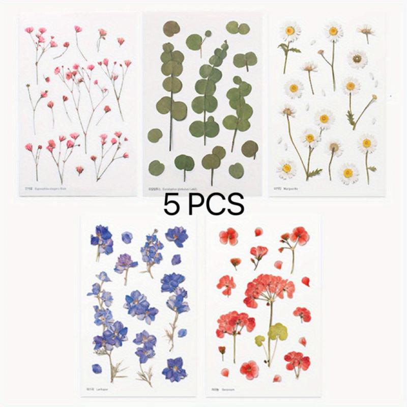 Simulation Flower Transparent Stickers for DIY Art, Durable Gift