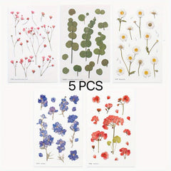 Simulation Flower Transparent Stickers for DIY Art, Durable Gift