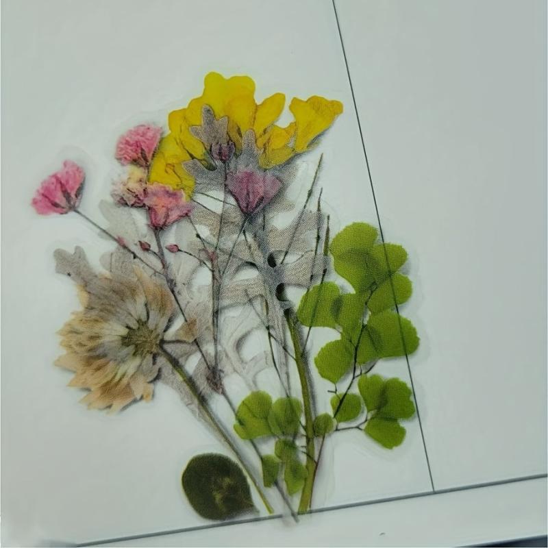 Simulation Flower Transparent Stickers for DIY Art, Durable Gift