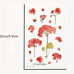 Simulation Flower Transparent Stickers for DIY Art, Durable Gift