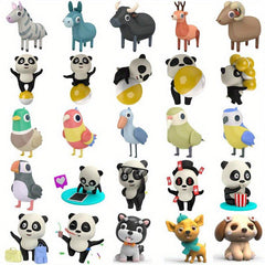 90pcs Animals Stickers for DIY Computer Scrapbooking Stationery Arts