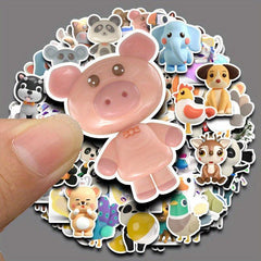 90pcs Animals Stickers for DIY Computer Scrapbooking Stationery Arts