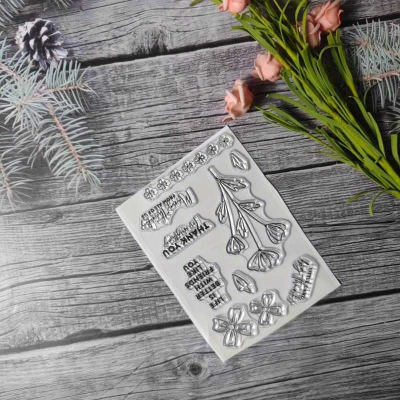 Plant Theme Stamp DIY Handcraft Scrapbook Journal Card Making Gift