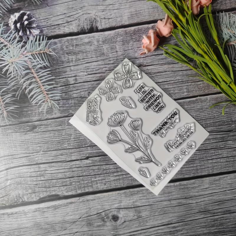 Plant Theme Stamp DIY Handcraft Scrapbook Journal Card Making Gift