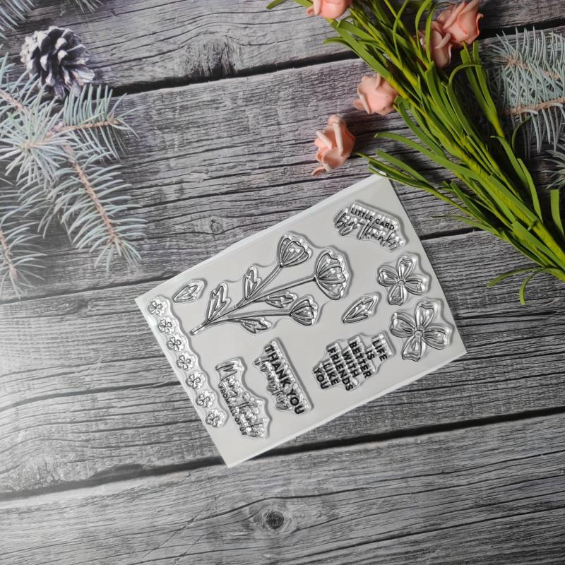 Plant Theme Stamp DIY Handcraft Scrapbook Journal Card Making Gift
