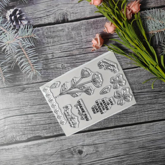 Plant Theme Stamp DIY Handcraft Scrapbook Journal Card Making Gift