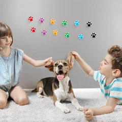 2pcs Cartoon Dog Paw Stickers Colorful Labels Decorative