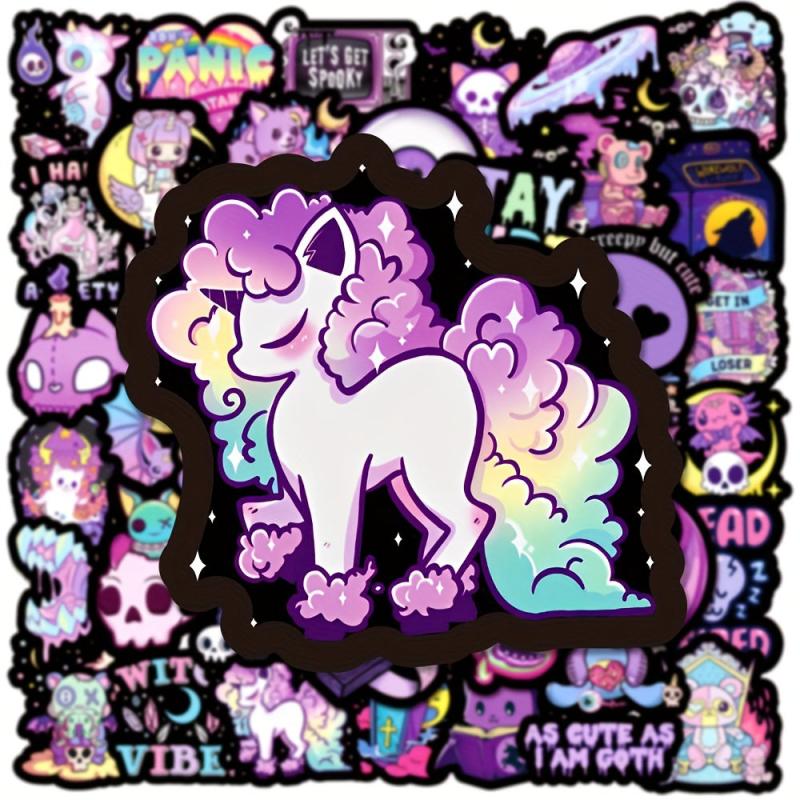 Set of 50 Gothic Graffiti Stickers for Notebooks & More
