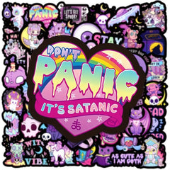 Set of 50 Gothic Graffiti Stickers for Notebooks & More