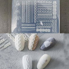 3D Sweater Pattern Silicone Mold for DIY Decorations