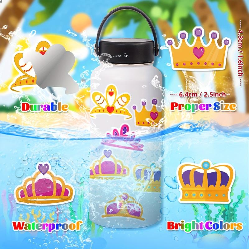 50pcs Crown Stickers Princess Crown Dream Party Decoration Art Sticker
