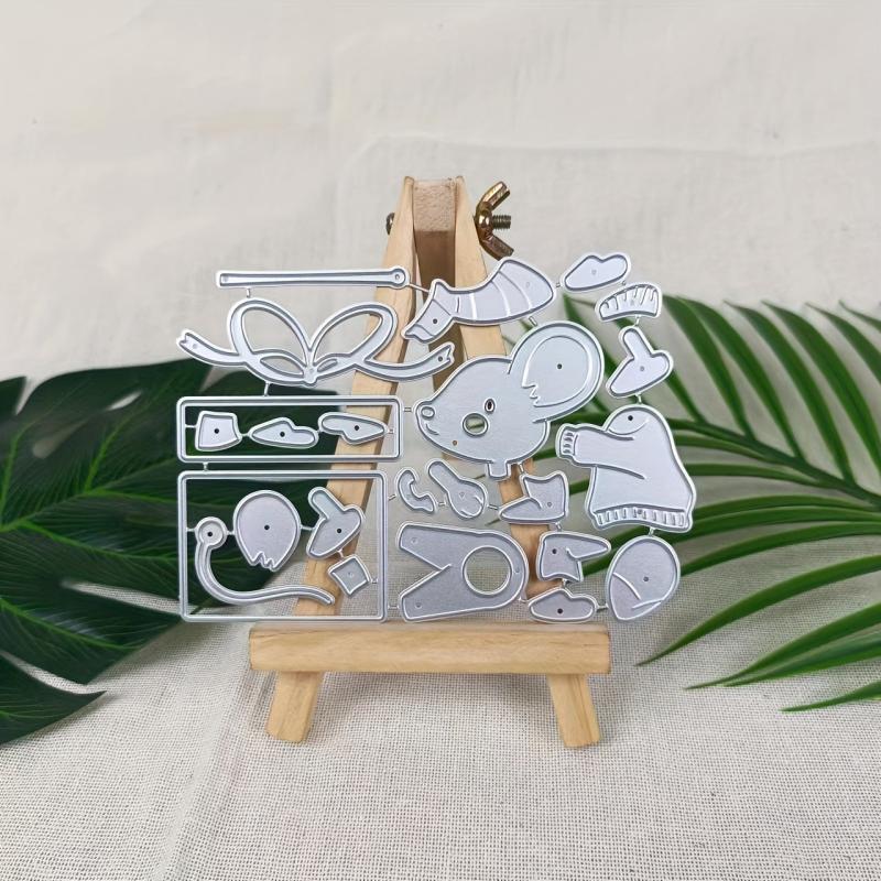1Pc Christmas Rat Metal Cutting Dies DIY Card Scrapbook Decoration