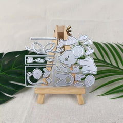 1Pc Christmas Rat Metal Cutting Dies DIY Card Scrapbook Decoration
