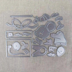 1Pc Christmas Rat Metal Cutting Dies DIY Card Scrapbook Decoration