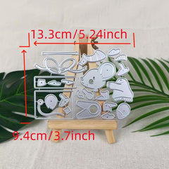 1Pc Christmas Rat Metal Cutting Dies DIY Card Scrapbook Decoration