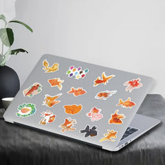 50pcs Goldfish Cartoon Waterproof Stickers for Laptop Water Bottle Luggage