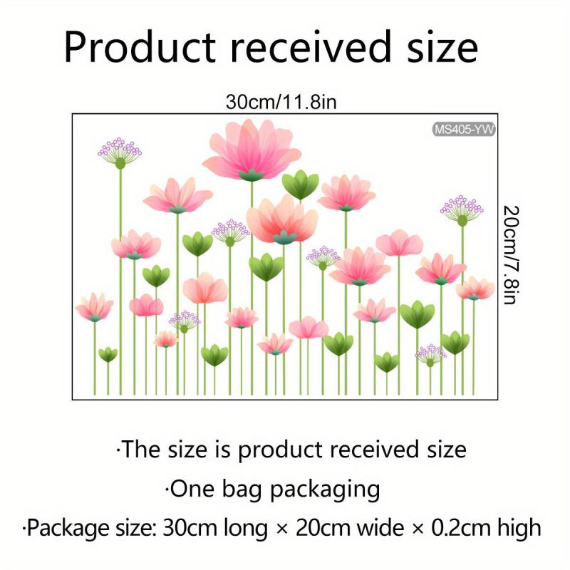 PVC Plant And Flower Sticker Self-adhesive Wall Sticker
