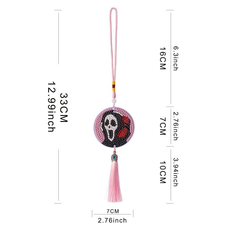 DIY Diamond Painting Car Ornament Halloween Skull Craft