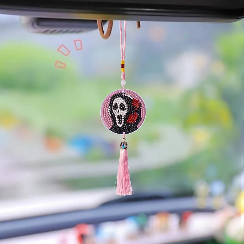 DIY Diamond Painting Car Ornament Halloween Skull Craft