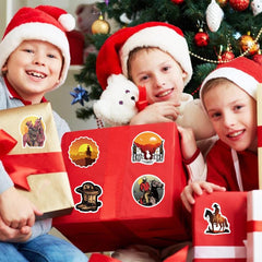 Cowboy Stickers for Christmas Halloween Party Decorations