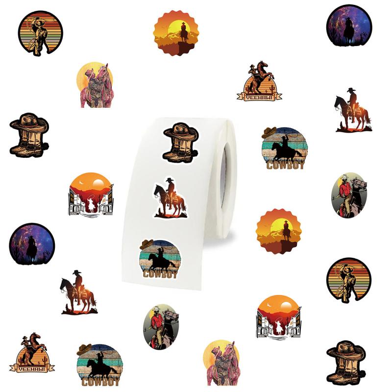 Cowboy Stickers for Christmas Halloween Party Decorations
