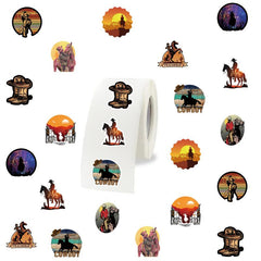 Cowboy Stickers for Christmas Halloween Party Decorations