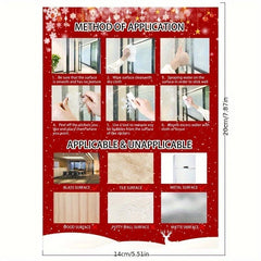 6PCS Christmas Window Decoration Static Stickers Set