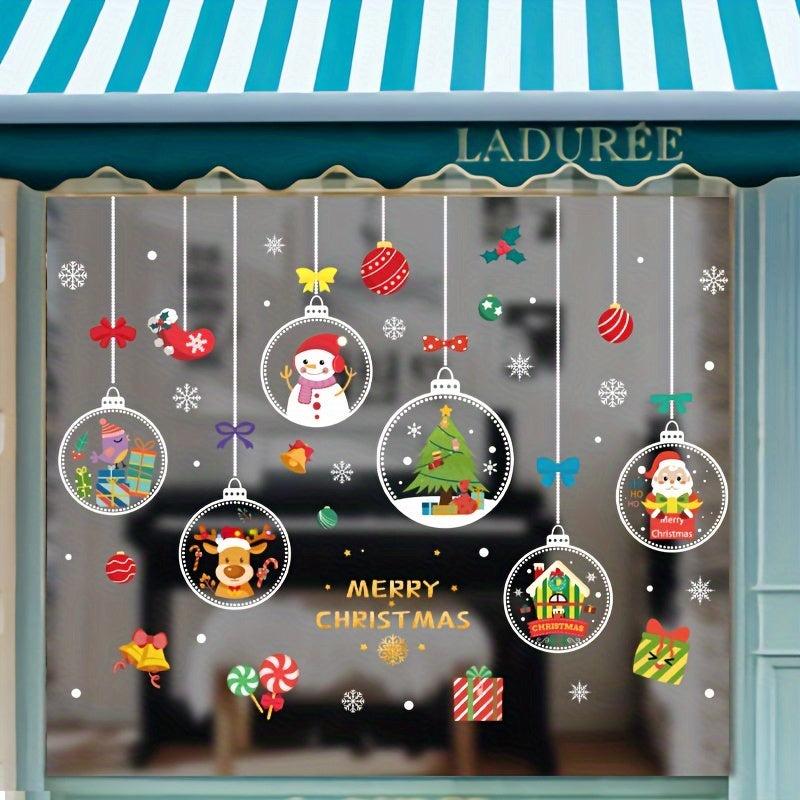 6PCS Christmas Window Decoration Static Stickers Set