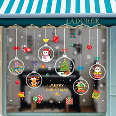 6PCS Christmas Window Decoration Static Stickers Set