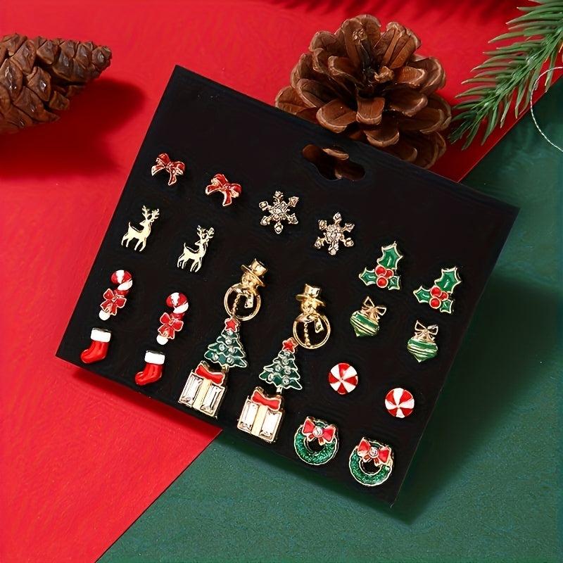 Festive Christmas Earrings Women's Holiday Ear Jewelry