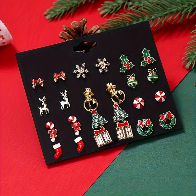 Festive Christmas Earrings Women's Holiday Ear Jewelry