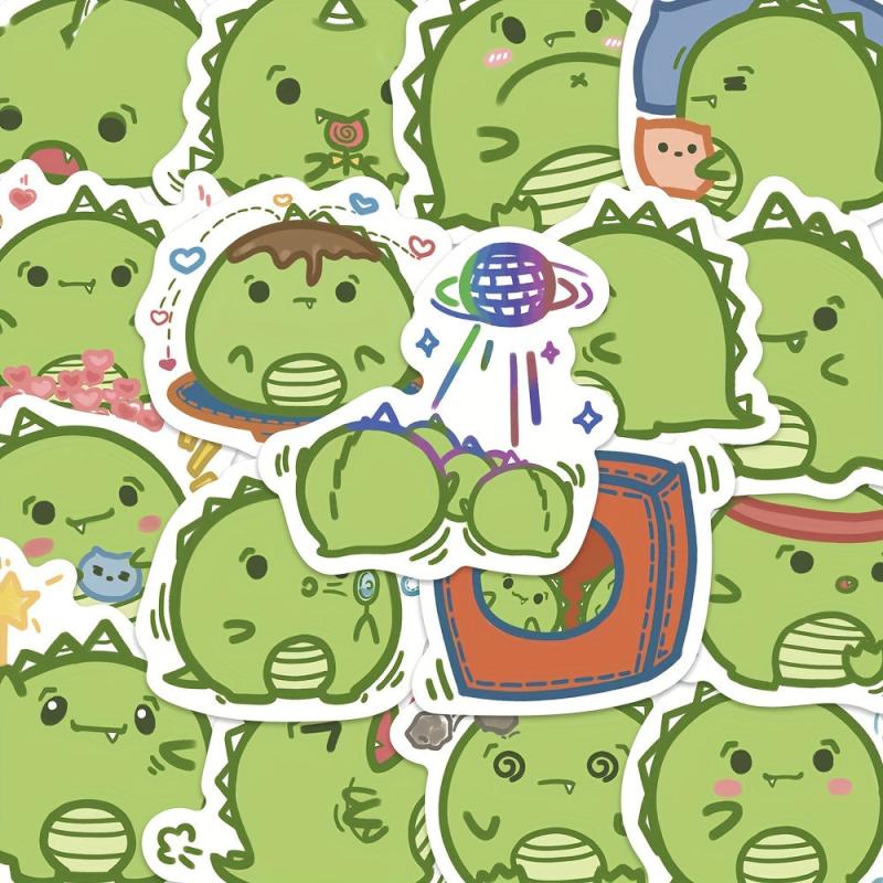 50pcs Dinosaur Stickers for Phone Cases Notebooks Computers Bottles Water