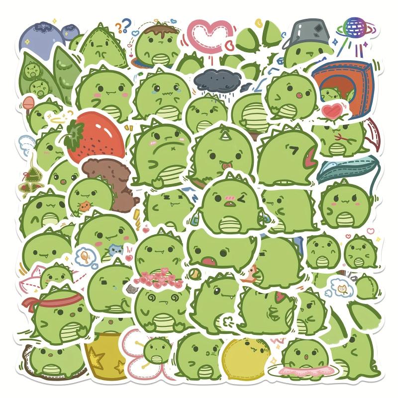 50pcs Dinosaur Stickers for Phone Cases Notebooks Computers Bottles Water