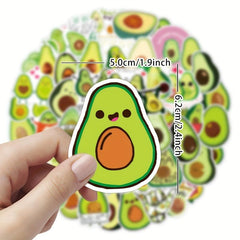 50pcs Cartoon Fruit Stickers Waterproof Laptop Water Bottle Bike Notebook Scrapb