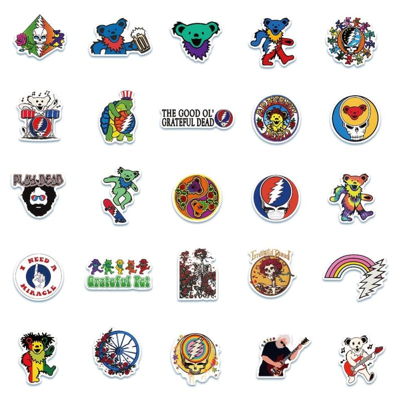 50pcs Rock Band Doodle Stickers Waterproof DIY Creative Toy